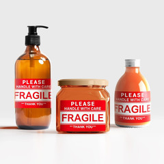 3” X 2” Fragile Stickers for Shipping and Moving, 500 Pcs Handle with Care