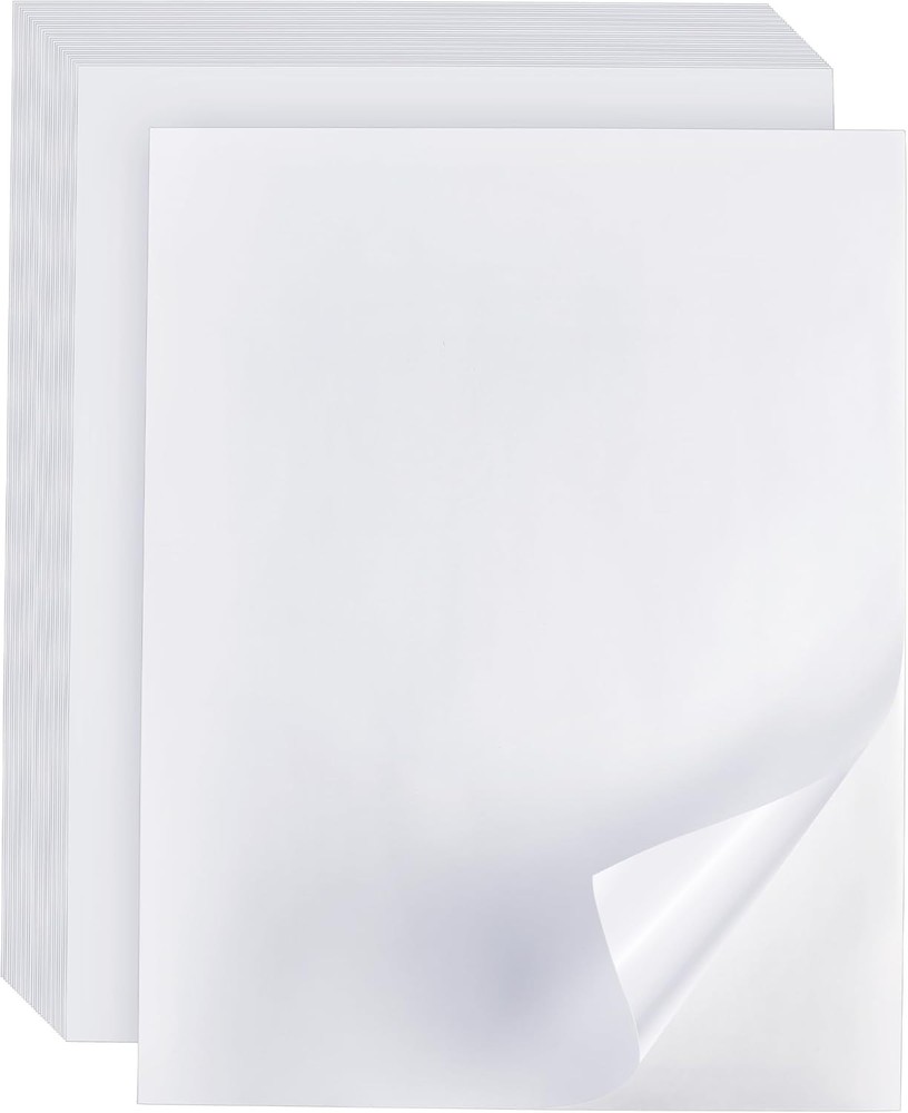 30 Sheets 8.5×11 Inch Full Sheet Label Sticker Paper Printable White Paper