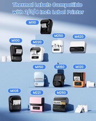 1.57″x1.18″(40x30mm) Label, 6 Rolls M110/M100/M150/M250/M220 Thermal Paper – …