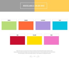 ZEBRA 2.25×1.25 COLOR Labels – 6 Rolls – YELLOW RED WHITE BLUE ORANGE LAVENDER