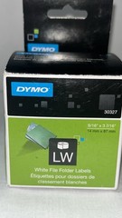 DYMO 30327 LabelWriter 1-UP File Folder Labels 9/16 x 3 7/16 White 130/Roll x 2