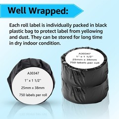 1Roll 1″ x 1-1/2″ Book Spine 750 Labels 30347 for Dymo LabelWriters 450 Duo