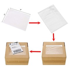 6″x9″ Shipping Label Invoice 50 Clear Packing List Plastic Self Envelopes Pouch