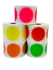 Pink STARBURST (2″) Direct Thermal Zebra Labels – 2 RLS of 700 EA