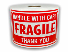 3″x5″ Fragile Handle with Care Thank You Labels Adhesive Stickers 500 PCS