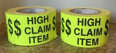3 x 5″ $High Claim Item$ , Uline S-5922 Yellow 2 open rolls-700+ Shipping Labels