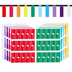 300 Pcs Cable Labels, Premium 10 Colors Wire Labels Electrical, Waterproof Co…
