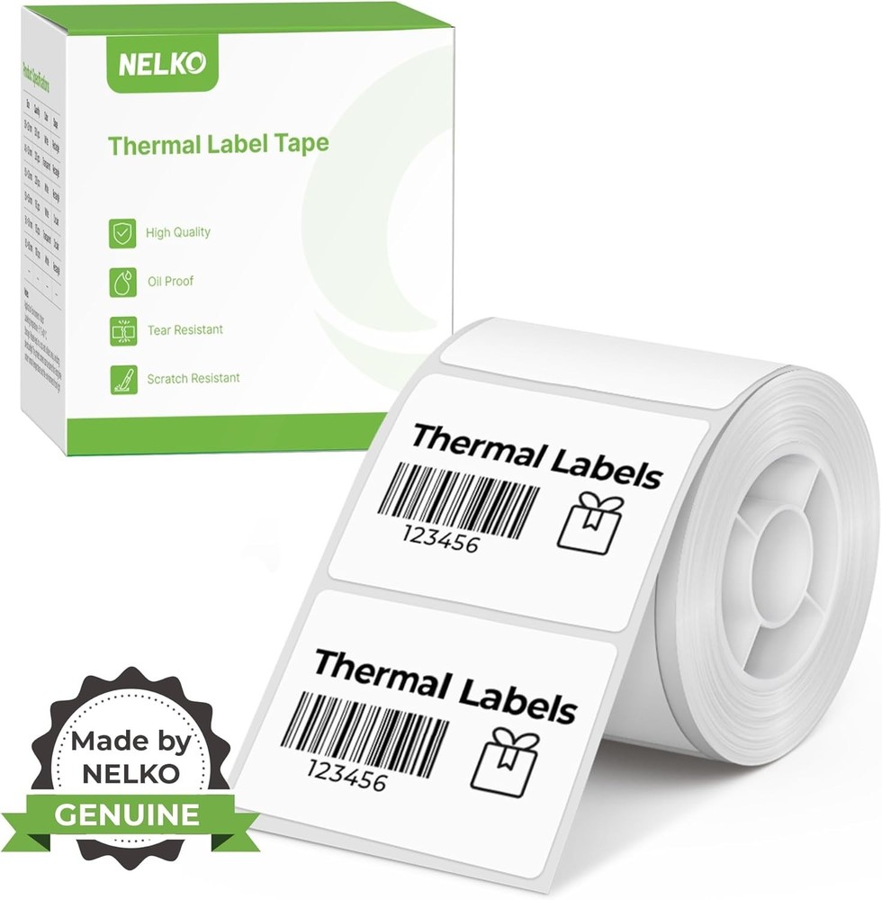 Thermal Labels for Nelko PM220 Label Maker, 2” x 3.15” (50x80mm) Thermal St…