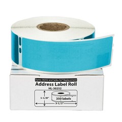 DYMO LW 30252 BLUE Address Labels for LabelWriter – 100 Rolls of 350 – FAST SHIP