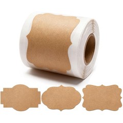 300Pcs 2″ x 3″ Kraft Labels Stickers Self-Adhesive Gift Jar Labels Stickers