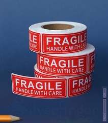 900 FRAGILE Labels 1×3” Handle With Care Mail Shipping Moving Adhesive Stickers