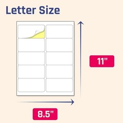 2″ x 4″ White Sticker Labels – 300 Self-Adhesive for All Surfaces