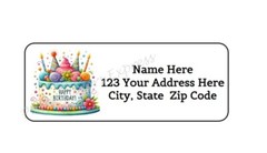 30 GINGERBREAD MAN CHRISTMAS PERSONALIZED RETURN ADDRESS LABELS 1 in X 2.625 in