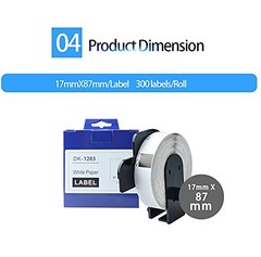 4 Pack DK-1203 Compatible BRO Die-Cut File Folder Labels Paper Roll 2/3″ x 3-…