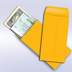 Nextday Labels #7 Coin Envelopes – 500-Pack Brown Kraft Gummed Money Envelopes f
