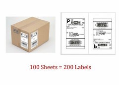 200-4000 Shipping Labels 8.5×5.5 Rounded Corner Self Adhesive 2 Per Sheet Blank