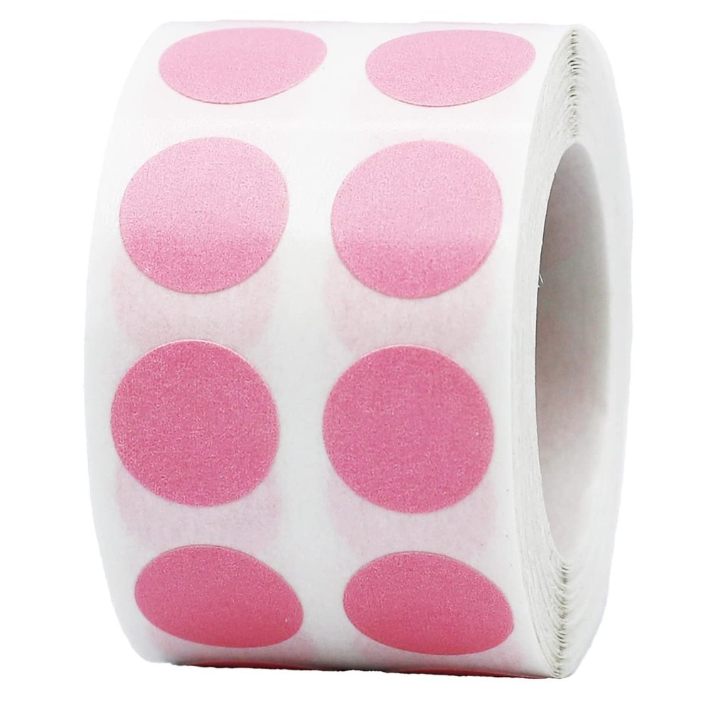 Pink 1/2″ Inch Round Adhesive Labels 1,000 Color Coding Dot Stickers for Effi…