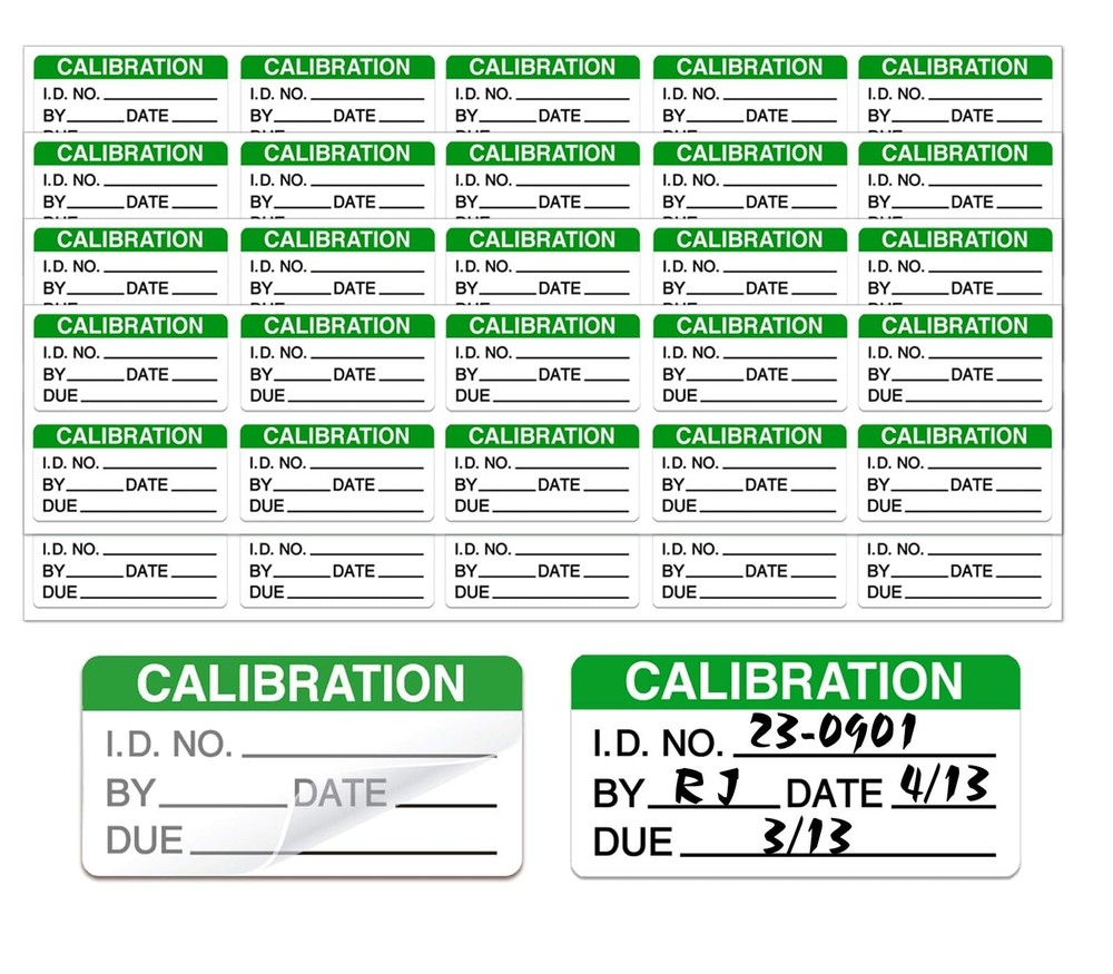 Self Laminating Calibration Labels 2 X 1 Inches – Write-on 2 X 1 Inch, Green