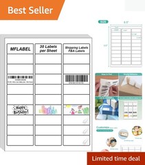 6000 Matte Address Labels for Laser & Inkjet Printers + Fragile Stickers