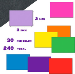 Colored Labels Stickers 3 x 2 Inch Rectangular Moving Labels 8 Colors Large Colo