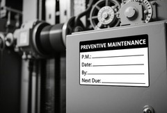 Preventative Maintenance Stickers,3X2 Inch Adhesive Vinyl Labels,200 Pcs per Pac