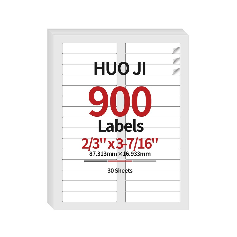 2/3″ x 3-7/16″ File Folder Labels, 900 Return Address Stickers for Laser/Inkj…