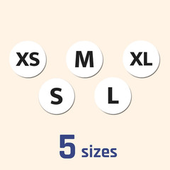 4000 PCS Size Stickers for Clothing XS-XL (3/4″) – round Apparel Size Labels for