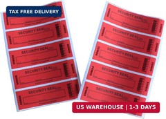 50pcs 35x120mm Red 100% Total Transfer Tamper Proof Security Void Stickers | Ins