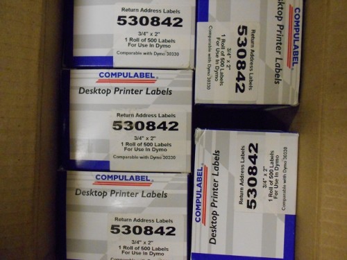 5 Rolls of 30330 Compatible Return Address Labels 3/4” x 2” 500 Labels Roll
