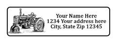 400 Old Tractor Personalized Return Address Labels 1/2 inch by 1 3/4 inch