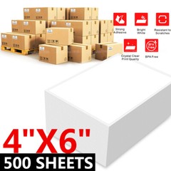 500-5000 4×6 Fanfold Direct Thermal Shipping Labels for Zebra/Rollo Printers