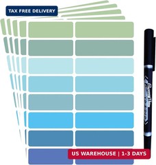 Waterproof Removable Labels Name Tags – 320PCS with Pen Adhesive Name Label Stic