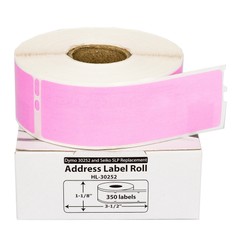 DYMO LW 30252 PINK Address Labels for LabelWriter – 2 Rolls of 350 – FAST SHIP