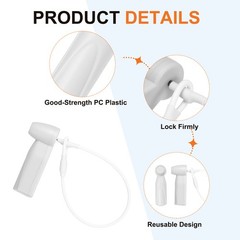 20Pcs Security Hard Tags RF 8.2MHz Clothes Hard Tags with Lanyards, Light Gray