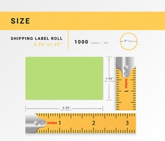 ZEBRA 2.25 x 1.25 GREEN Direct Thermal Labels – (8) Rolls – LP2824 ZP450 LP2844