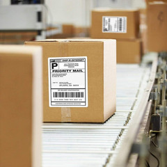 Shipping Labels with Rounded Corner, 8.27 X 5.32 Inches Half Sheet Self Adhesive