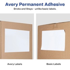 5-1/2 x 8-1/2 Inch Shipping Labels, White Paper, TrueBlock Technology,