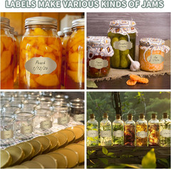 300 Pcs Kraft Labels Stickers, 1.2X2 Inch, 3 Decorative Designs