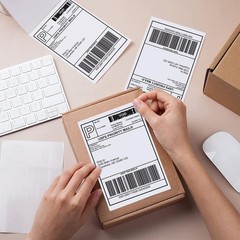 100-Pack 4×6 Thermal Shipping Labels – Perforated for Easy Use & Strong Adhesive