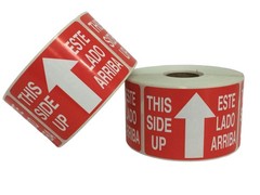 2×3 Este Lado Arriba / This Side Up Labels Spanish Fragile 9 RLS of 300 EA