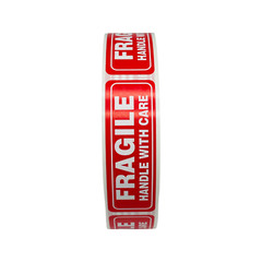 500 Red 1×3 Fragile Handle With Care Mailing Shipping Labels Stickers