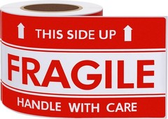 This Side Up Fragile Stickers 3×5 inch Handle with Care Shipping and Packing …