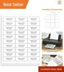 Clear, Writable Mailing Labels – 900 Self-Stick Labels for Inkjet and Laser Use