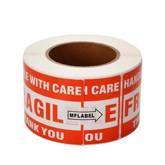 500 Large 3×5 Fragile Handle with Care Thank You Labels Stickers Free Shipping