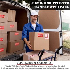 500 pieces 3″ x 5″ Handle With Care Fragile Label Sticker Self Adhesive Warning