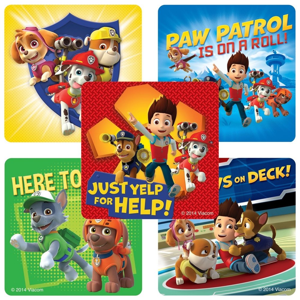 PAW Patrol Stickers – Birthday and Theme Party Supplies – 100 Per Pack
