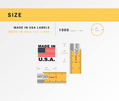 Made in USA (Not Postage Stamps) (1″ X 1″) | Pre-Printed Labels/Stickers, 1000 L