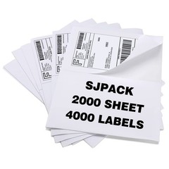 Half Page Self Adhesive Shipping Labesl, 8.5″ x 5.5″ Labels Compatible Laser …