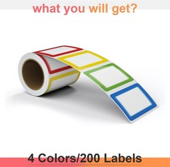 Versatile Color-Coded Name Tag Labels – 200 Stickers for Events & Organization