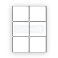 (120) 4 x 3 1/3 EcoSwift Laser/Ink Address Shipping Adhesive Labels 6 per sheet